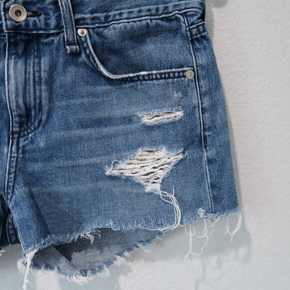 Rag & Bone Womens Cate Mid Rise Shorts Jean Denim Distressed Bottoms 27 - Picture 5 of 17